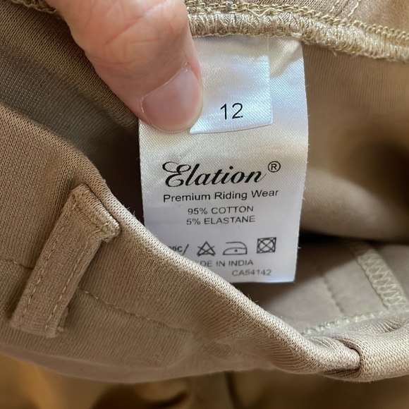 Elation size 12 riding pant tan - Picture 4 of 5